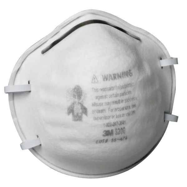 BUY N95 PARTICULATE RESPIRATOR, HALF FACEPIECE, TWO FIXED STRAPS, NON-OIL PARTICLES, WHITE now and SAVE!