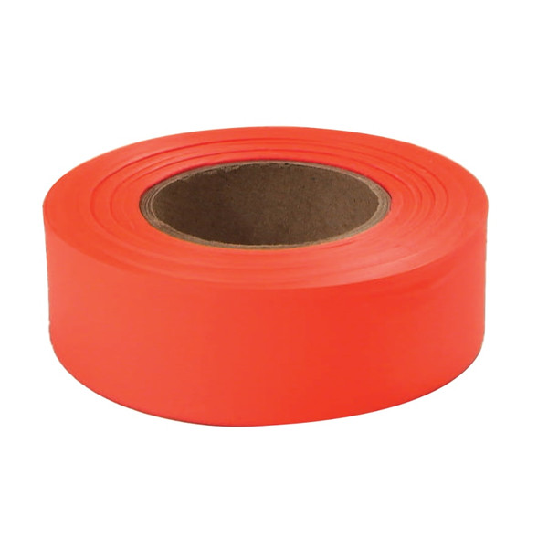 BUY FLAGGING TAPE, 1 IN X 200 FT, ORANGE FLUORESCENT now and SAVE!