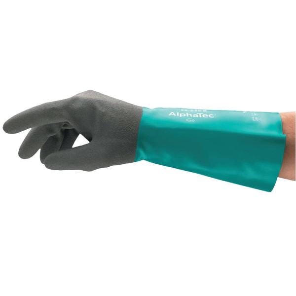 BUY ALPHATEC 58-530B/58-535B GLOVES, 9, GREY/TEAL, 14 IN CUFF, 58-5035B now and SAVE!