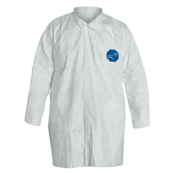 BUY TYVEK LAB COATS NO POCKETS, MEDIUM, WHITE, 251-TY210S-M - SOLD PER 30 EACH now and SAVE!