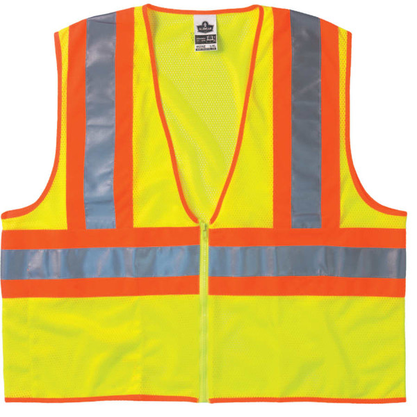 BUY GLOWEAR 8229Z ECONOMY CLASS 2 TWO-TONE VESTS, L/XL, LIME now and SAVE!