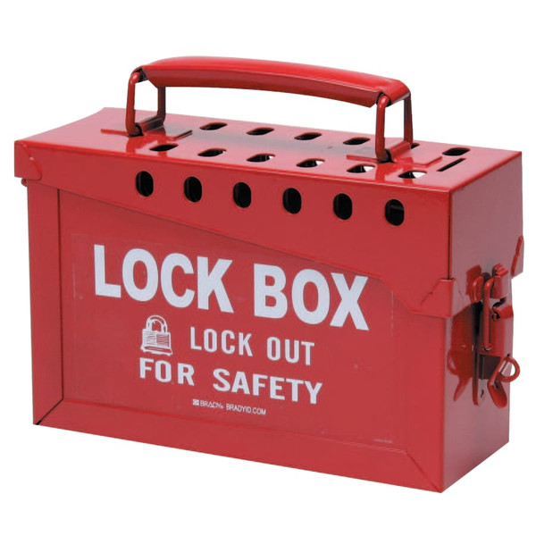 BUY LOCK BOX, 6 IN H X 9 IN L X 3.5 IN W, STEEL, RED now and SAVE!