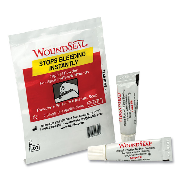 BUY WOUND SEAL BLOOD CLOT POWDER, INDIVIDUAL POUR PACK, 2 PER PACK now and SAVE!