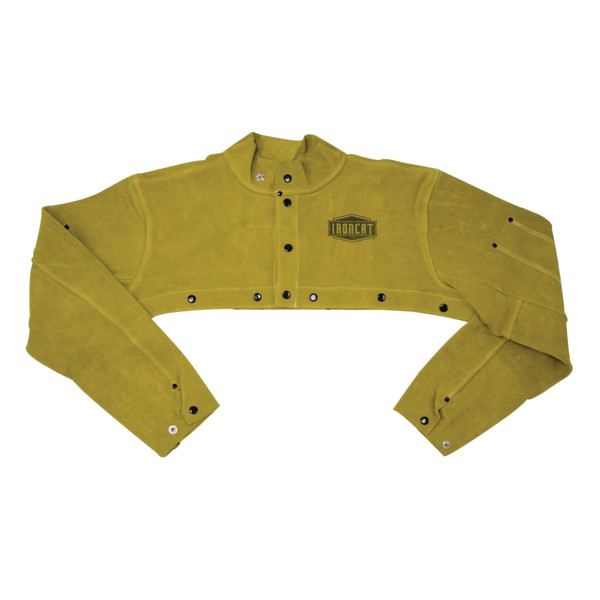 BUY IRONCAT LEATHER CAPE SLEEVES, 10 3/4", ANODIZED SNAPS, LARGE, GOLDEN YELLOW now and SAVE!