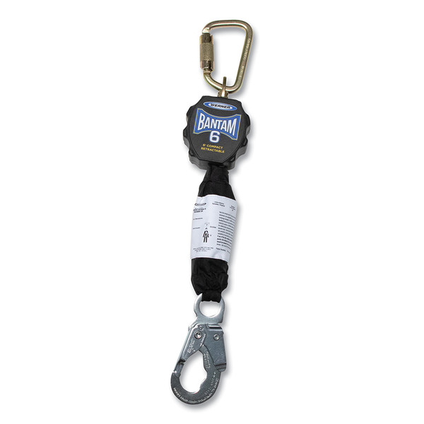 BUY 6 FT BANTAM COMPACT SELF RETRACTING LIFELINE, POLYESTER WEBBING, STEEL SNAP HOOK now and SAVE!