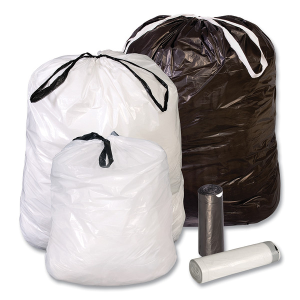 BUY DRAW-TUFF TRASH CAN LINER, 12 GAL, 0.7 MIL, 24 IN W X 28 IN H, WHITE now and SAVE!