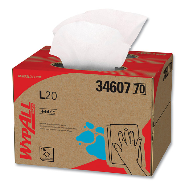 BUY WYPALL L20 WIPER, 12.5  IN W X 16.8 IN L, BRAG BOX, WHITE, 176/BOX, 1 BX/BX now and SAVE!