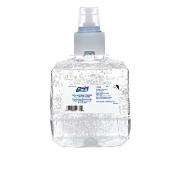 BUY ADVANCED HAND SANITIZER GREEN CERTIFIED REFILL, 1200 ML, ALCOHOL ODOR, GEL, FOR LTX-12 DISPENSER now and SAVE!