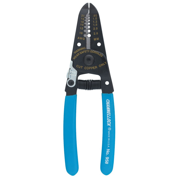 BUY WIRE STRIPPER, 6-1/4 IN L, 10 AWG TO 22 AWG, BLUE HANDLE now and SAVE!