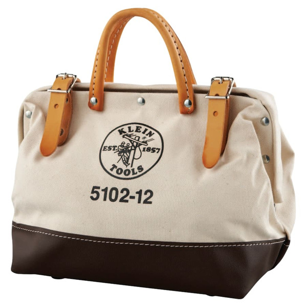BUY NO. 8 CANVAS TOOL BAG, 1 INTERIOR POCKET, 6 IN W X 10 IN H X 12 IN L, NATURAL/BROWN now and SAVE!