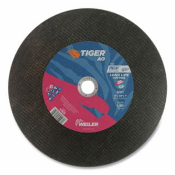 BUY TIGER AO TYPE 1 HIGH SPEED SAW LARGE CUTTING WHEEL, 12 IN DIA X 1/8 IN, 1 IN ARBOR HOLE, A30T now and SAVE!