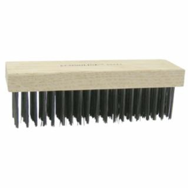 BUY VORTEC PRO BLOCK TYPE SCRATCH BRUSH, 6X19 ROWS, ROUND STEEL WIRE BRISTLE, WOOD HANDLE now and SAVE!