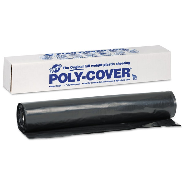 BUY POLY-COVER PLASTIC SHEETING, 6 MIL, 20 FT W X 100 FT L, BLACK now and SAVE!