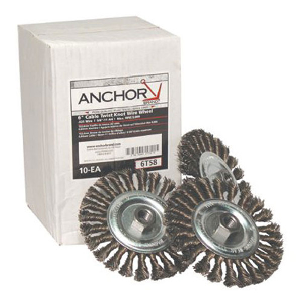 ANCHOR BRAND 6T58S Standard Twist Knot Wheels - SOLD PER 1 EACH