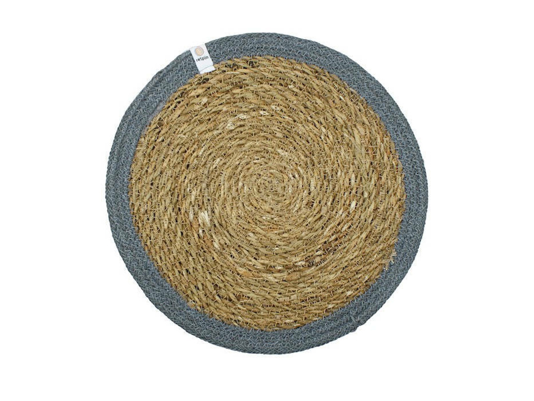 Seagrass and Jute placemat - Grey