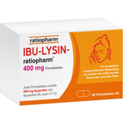 Ibu-Lysin Ratiopharm Filmtabletten (Coated Tablets) 50 x 400mg Ibu-Lysin Ratiopharm Filmtabletten (Coated Tablets) 50 x 400mg