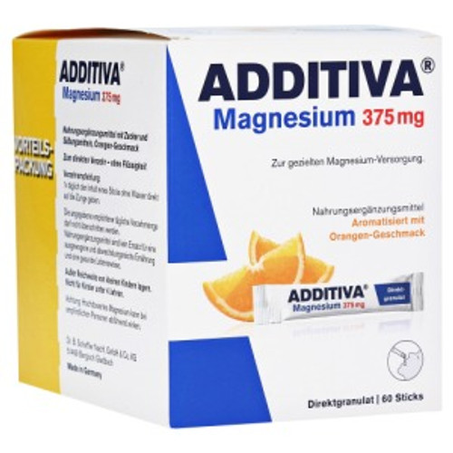 Additiva Magnesium Orange Powder Sachets (Packets) 60 x 375mg Additiva Magnesium Orange Powder Sachets (Packets) 60 x 375mg