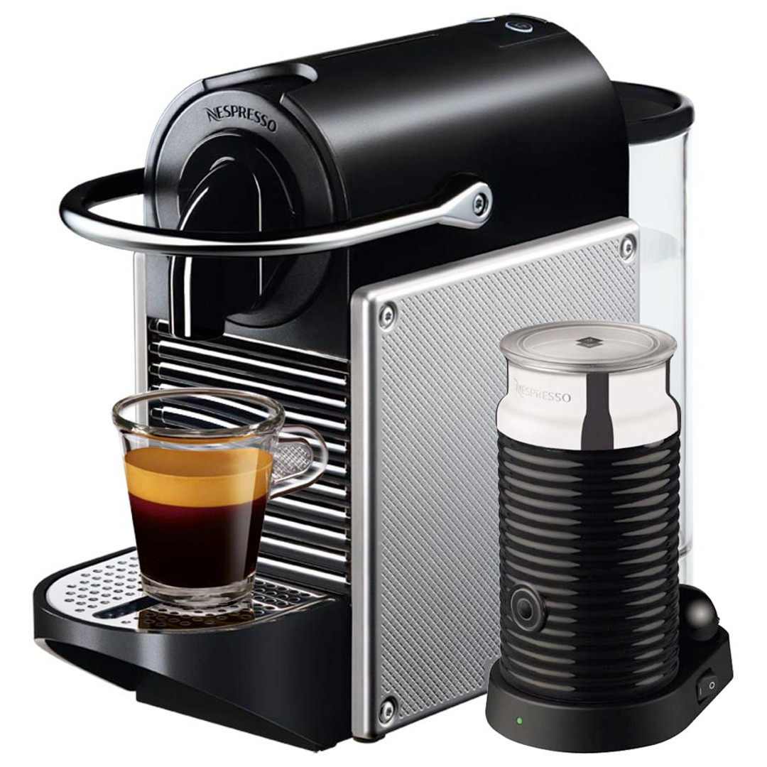 Nespresso Pixie Espresso Machine with Aerocinno Milk Frother by