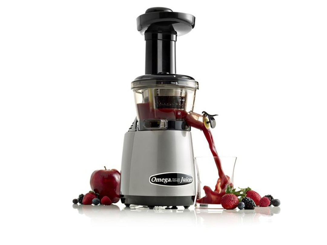 Omega VRT400HD Vertical Slow Juicer in Silver Juicers.ie