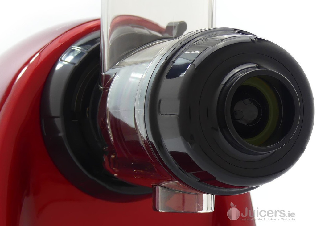 Omega Sana EUJ707 Horizontal Slow Juicer in Red with Oil Extractor