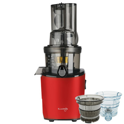 Kuvings REVO830 Wide Feed Slow Juicer in Red with Accessory Pack