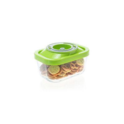 Status 0.5-Litre Glass Vacuum Container in Green