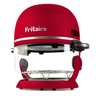 Fritaire Self-Cleaning Glass Bowl Air Fryer in Red