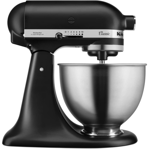 KitchenAid 5K45SSBBM 4.3-Litre Classic Stand Mixer in Matte Black