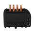 Dualit 4 Slot Stealth Classic Toaster in Matte Black