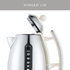 Dualit 1.5L Lite Cordless Jug Kettle in Canvas White
