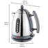 Dualit 1.5L Lite Cordless Jug Kettle in Grey