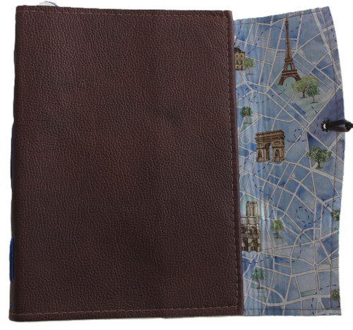 Handstitched Leather journal with Liberty of London print Lining. Italian Paper. Made in Australia.