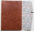 A4 Cognac Handstitched journal.  Lined with Lovebirds print from Liberty of London. 