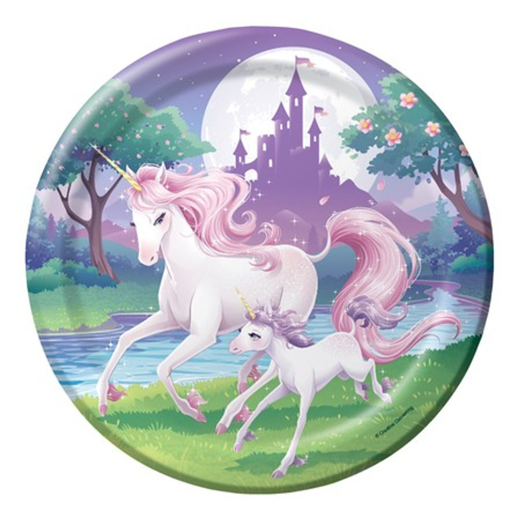 Unicorn Fantasy 22.2cm Dinner Plates - 8 Pack