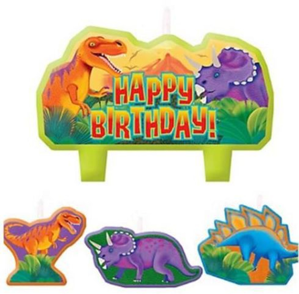 Prehistoric Dinosaur Candles - Pack of 4