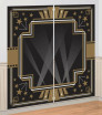 Glitz and Glam Black and Gold Photo Booth Scene Setter - 82.5 cm x 165.1 cm