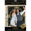 Glitz and Glam Black and Gold Photo Booth Scene Setter - 82.5 cm x 165.1 cm