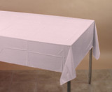 Classic Pink Plastic Tablecover - 137.16cm x 274.32cm Classic Pink Plastic Tablecover - 137.16cm x 274.32cm
