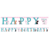 Purrfect Kitty Cat Happy Birthday Jointed Banner - 3.04 Metres