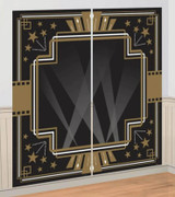 Glitz and Glam Black and Gold Photo Booth Scene Setter - 82.5 cm x 165.1 cm