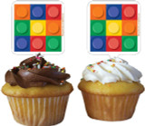 Lego Inspired Block Party Cupcake Toppers - 12 Pack