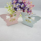 Butterfly Check Design Favour Box - 12 Pack (Pink or Blue)