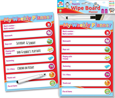 Magnetic Wipe Board Planner with Marker
