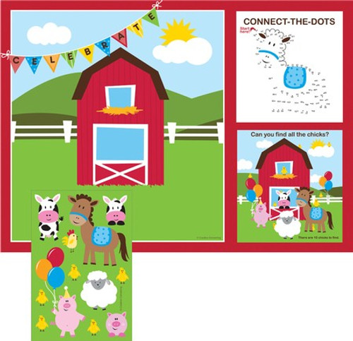 Farmhouse Fun Activity Placemats - 8 Pack