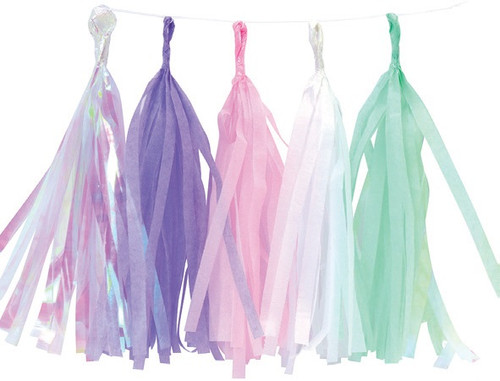 Iridescent Tassel Garland - 15 Tassels