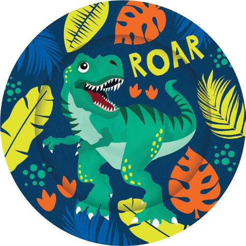 Dinosaur Party Plates - 8 Pack