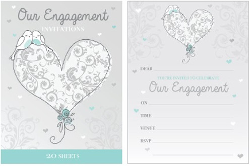 Engagement Padded Invitations - 20 Sheets