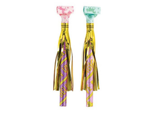 Magical Unicorn Gold Tassle Blowouts - Pack of 8