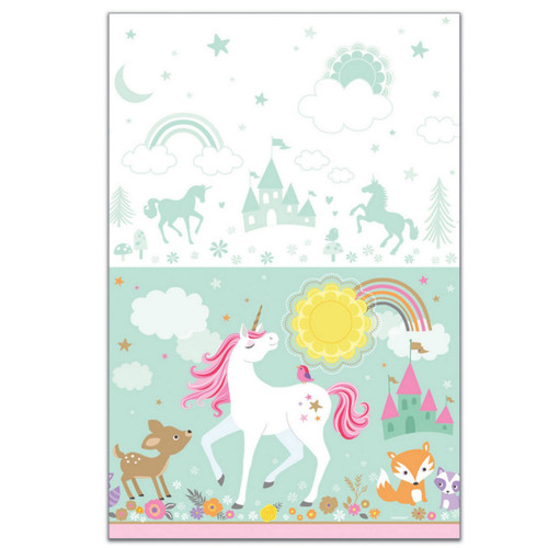 Magical Unicorn Plastic Tablecover 137cm x 243cm