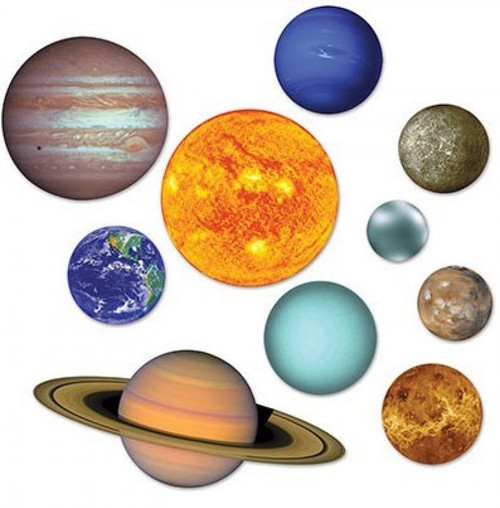 Space Solar System Planets Cut Outs - 10 Pack